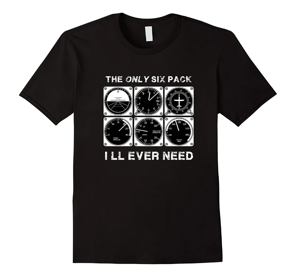 

Men'S T-Shirt 2021 Newest 100% Cotton Brand New T-Shirts Funny Pilot T Shirt - Airplane Flight Intruments cotton Tee Shirt