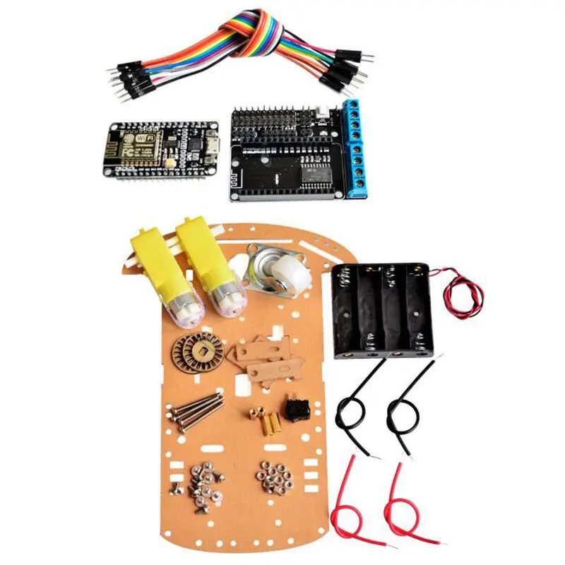 Умный автомобильный комплект ESP8266 WiFi управление Lua 2WD ESP NodeMCU умный автомобиль для Arduino