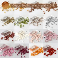 100pcs sealing wax metallic color octagonal lacquer wax seal sealing wax beads stamp wax seal envelope wedding invitation
