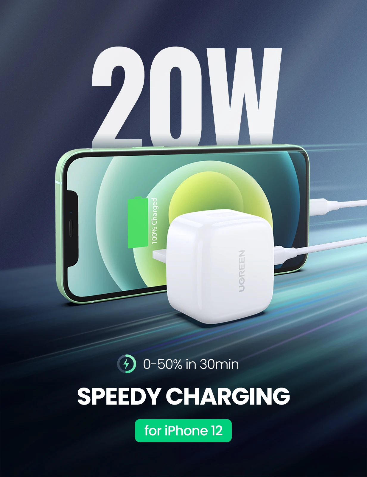 UGREEN Quick Charge 4 0 3 QC UK PD зарядное устройство 20 Вт QC4.0 QC3.0 USB Type C быстрое для iPhone 11 X Xs 8