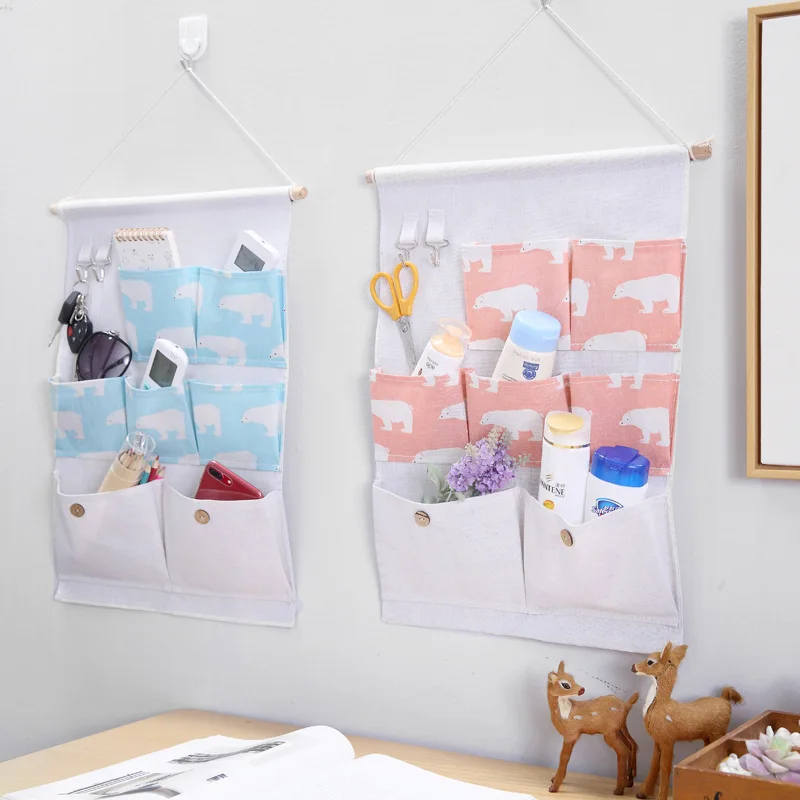 KIGUCOS сумка для хранения вещей 7 карманов Туалет спальня многофункциональный