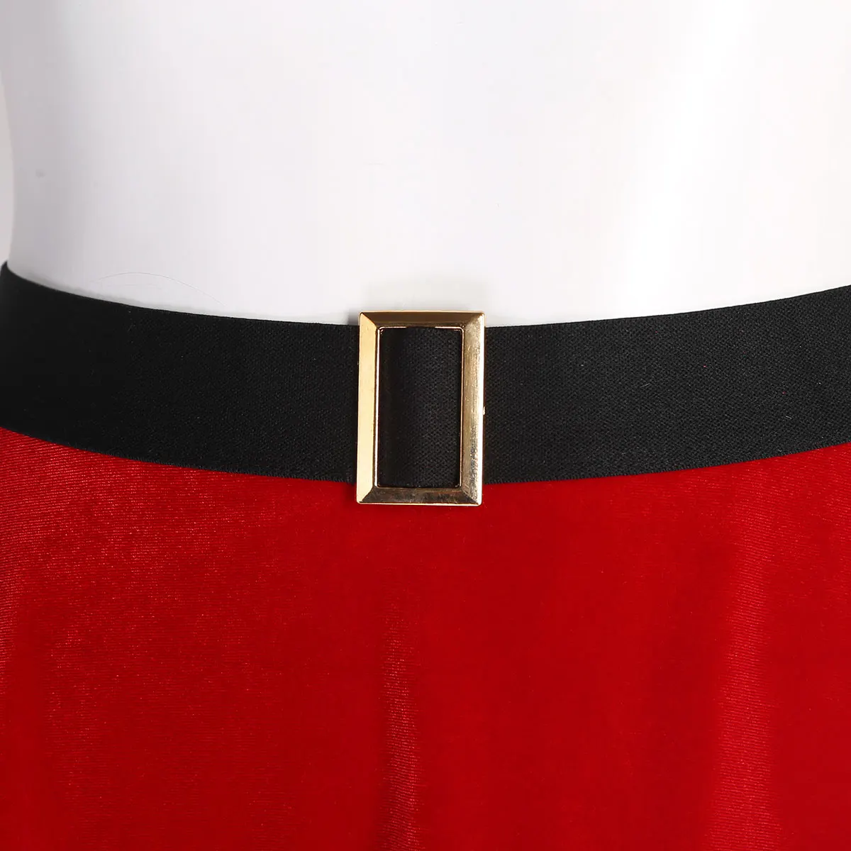 Женская фланелевая юбка с искусственным мехом Санта-Клауса