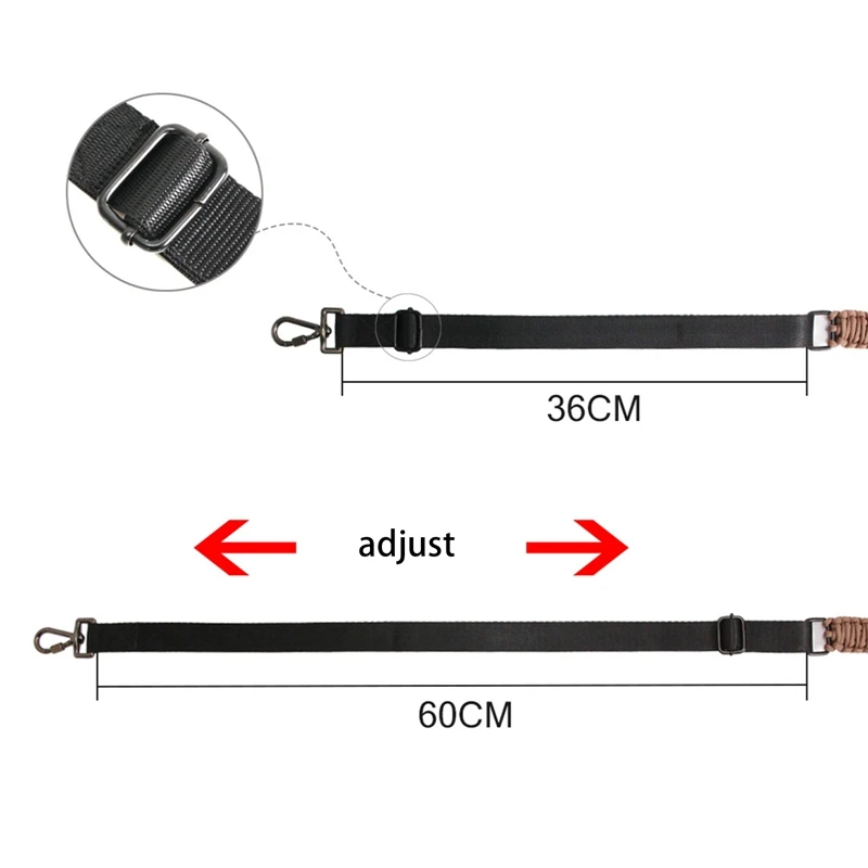 

Multi-Function Adjustable Tactical Rope Elastic Safety Rope Waist Gun Rope Deluxe Edition Adjustable Rifle Gun Sling/Strap