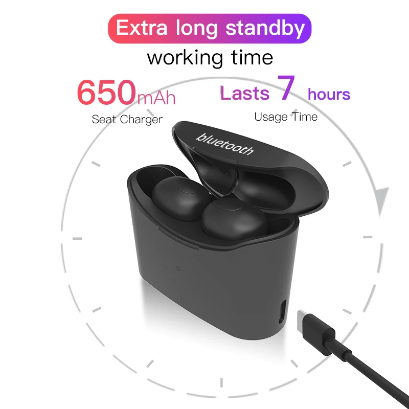 Беспроводные наушники Bluedio T elf TWS спортивные bluetooth вкладыши с микрофоном зарядная