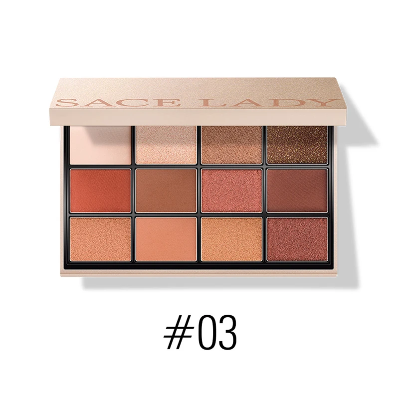 

12 Colors Eyeshadow Palette Matte Eye Shadow Pigment Shimmer Waterproof Glittery Eye Makeup Causal Cosmetics