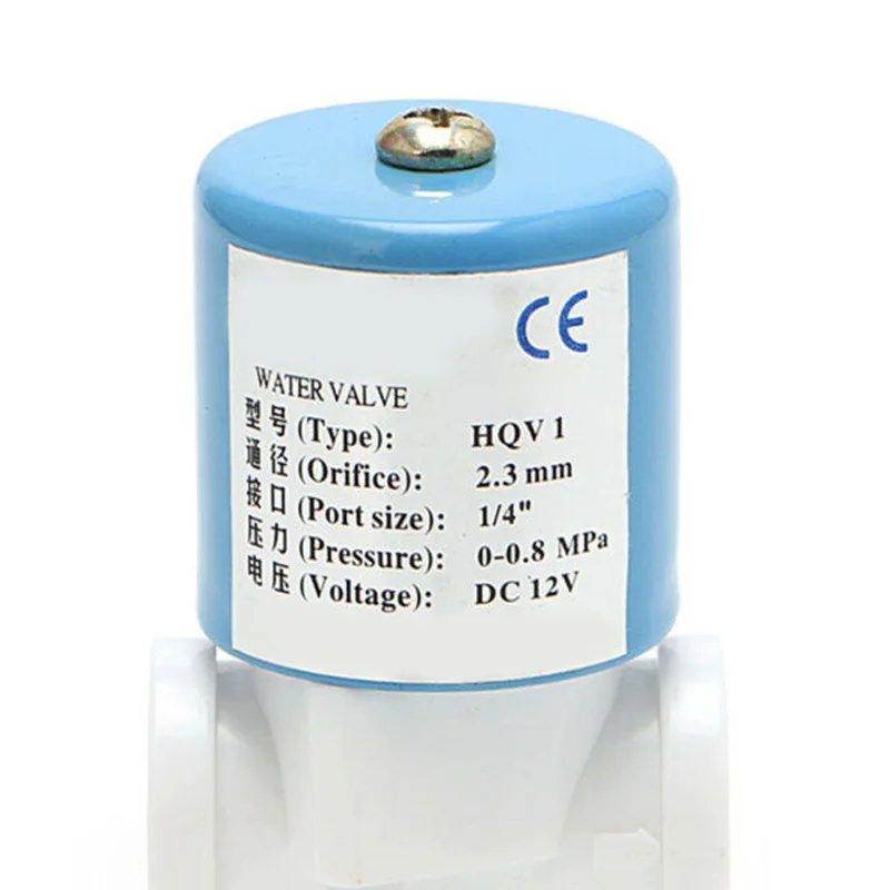 Практичный G1/4 &quotHQV1 Соленоидный клапан пластиковый нормально закрытый 2 способ 12