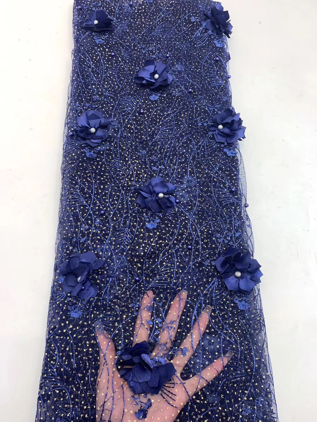 

Африканская кружевная ткань 3D 2020 яркая Нигерия кружевная вышитая тюль ткань одежда ZX3789