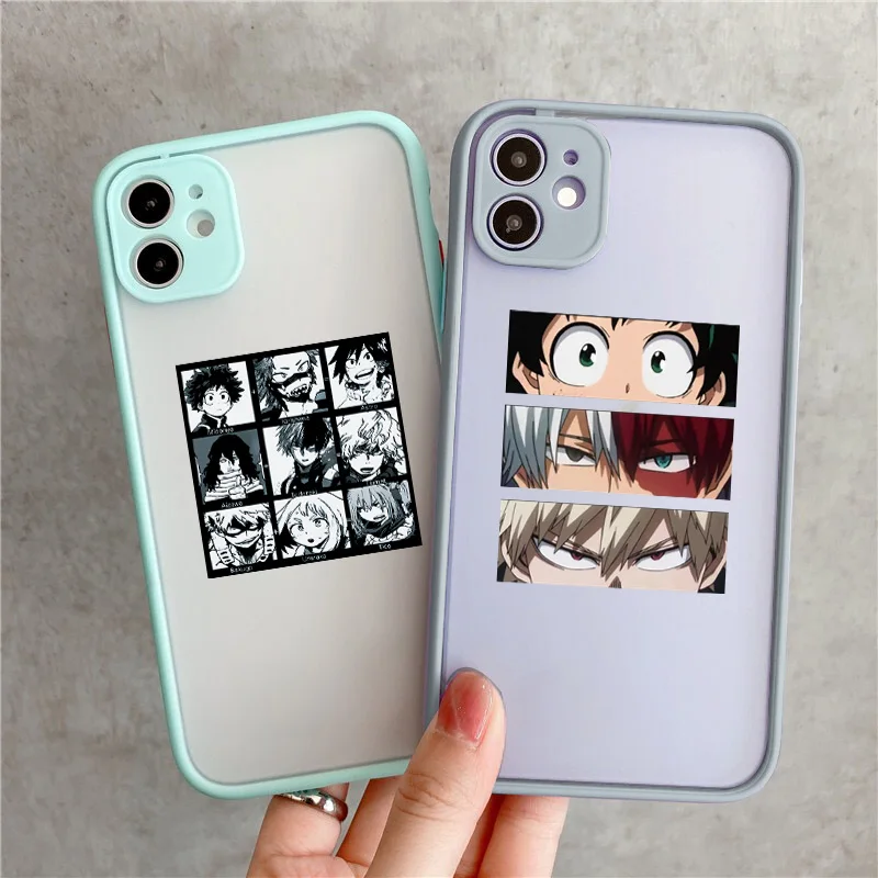 Phone Cases for IPhone 12 Mini 13 14 11Pro Max X XR XS MAX 6s 7 8 plus SE 2020 Anime My Hero Academia Hard Shockproof Back Cover