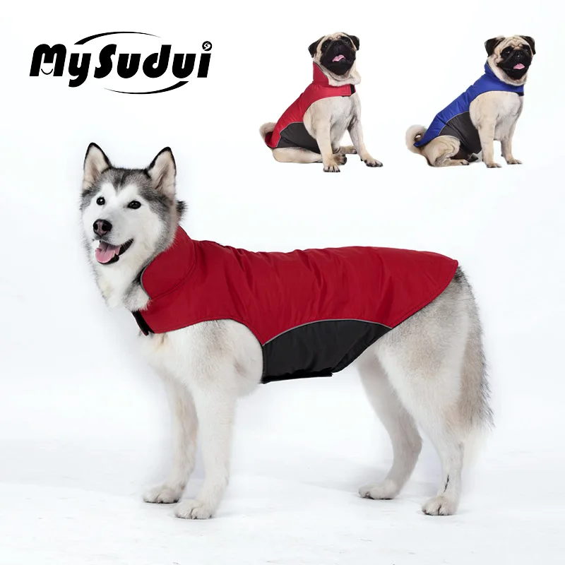 Водонепроницаемое пальто для собак MySudui зимняя теплая одежда с отражателем