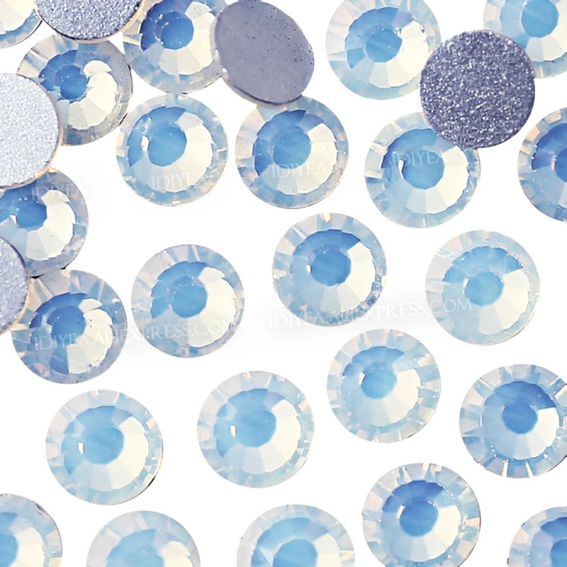 Стразы для дизайна ногтей White Opal SS3 SS4 SS5 SS6 SS10 SS20 SS30 блестящие прозрачные украшения