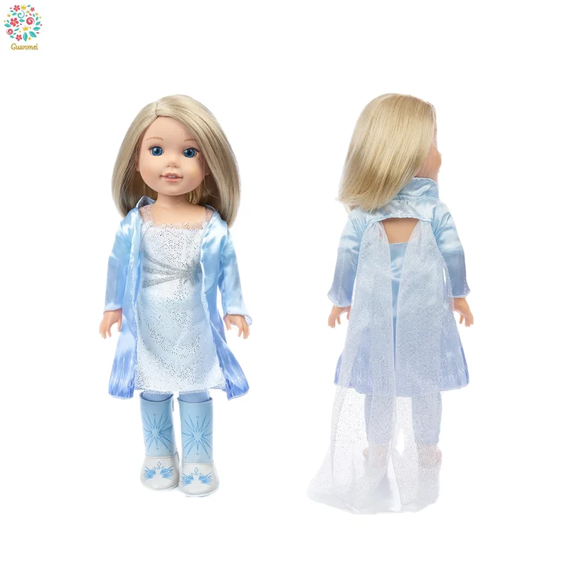 2021 Baby New Born Fit 18 inch Doll Clothes Accessories  Princess Aisha Dress For Baby Birthday Gift