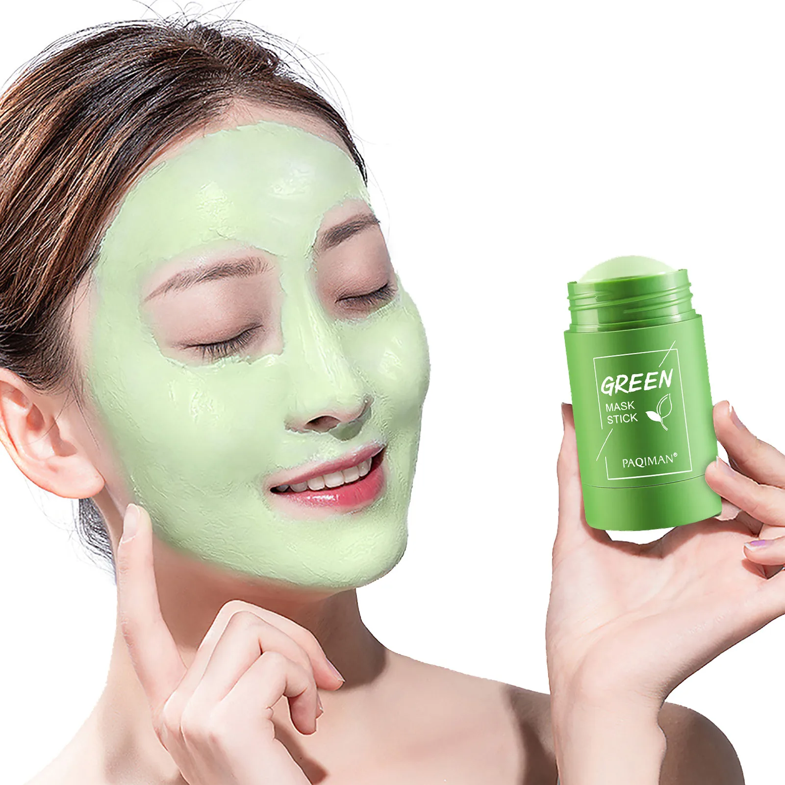 

Cleansing Green Stick Green Tea Stick Mask Purifying Clay Stick Mask Oil Control Anti-acne Eggplant Skin Care Whitening