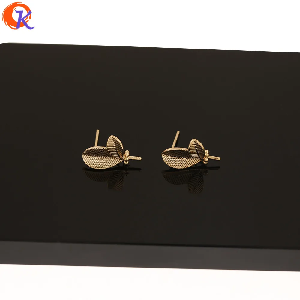 

Cordial Design 40Pcs 13*14MM Jewelry Accessories/Hand Made/CZ Earrings Stud/Genuine Gold Plating/Earring Findings/DIY Making