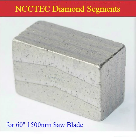 V Shape Diamond segments teeth heads for Diameter 60'' inch 1500mm Combination mine saw blade cutting bluestone 14/20mm Height
