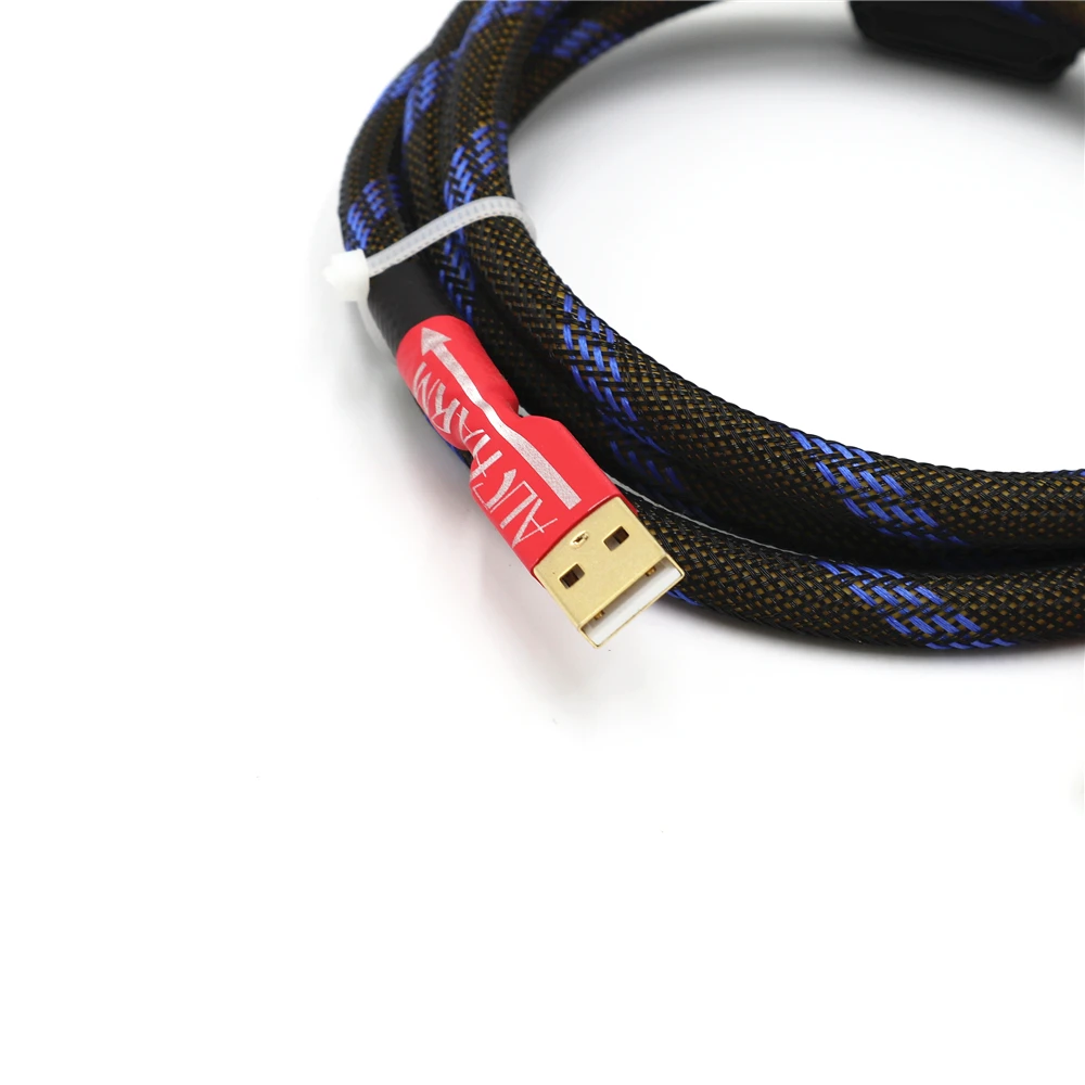 4N посеребренный USB аудио кабель с магнитным кольцом A-B Принтер USB кабель для передачи данных для Hifi DAC звуковая карта
