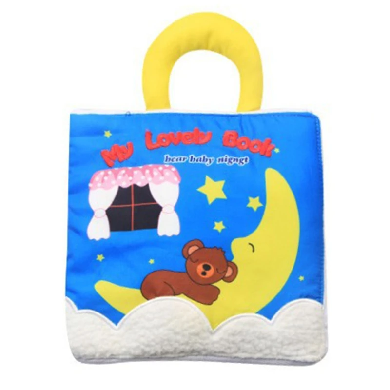

Soft Baby Book Polyester Cloth Book Interactive Toy Montessori Stimulation Fine Motor Skill Learning Toy Infant Gift 3M+