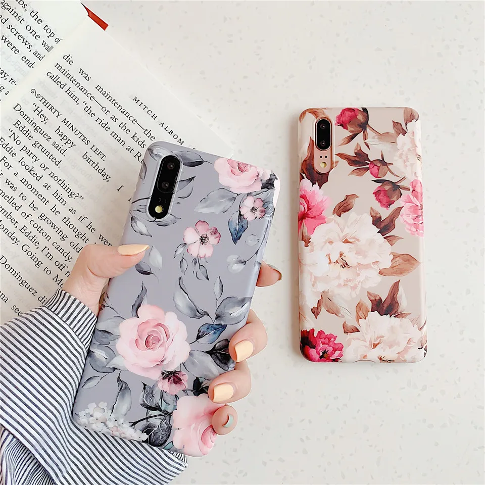 Геометрический мраморный цветок лист чехол на для huawei P20 P30 lite Pro винтажный Мягкий Силиконовый ТПУ чехол на для huawei mate 20 lite Pro на для Хуавей П20 П30 Мейт 20 Лайт про