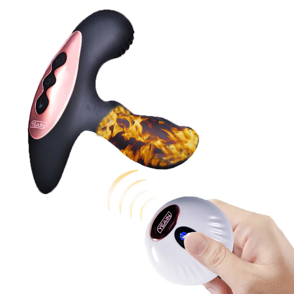 YEAIN силиконовый нагревательный мужской массажер простаты перезаряжаемый 10