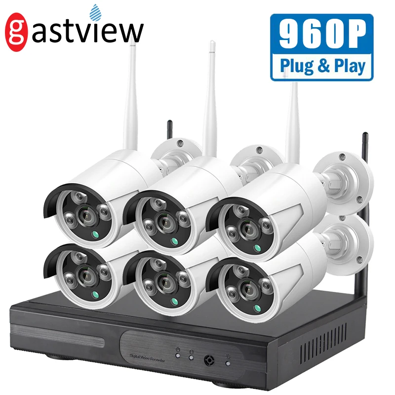 Уличная CCTV Беспроводная камера система 960P безопасности NVR комплект