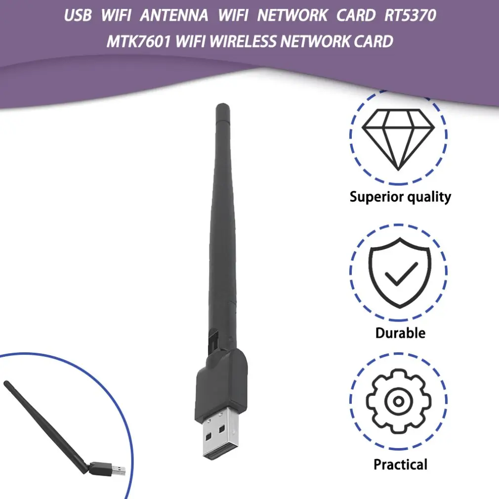 Rt5370 USB 2 0 150 Мбит/с антенна Wi-Fi MTK7601 беспроводная сетевая карта 802.11b/G/N адаптер