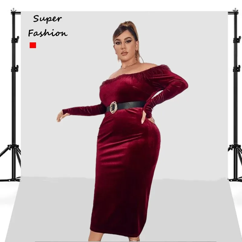 

Женское однотонное платье с длинным рукавом, без бретелек