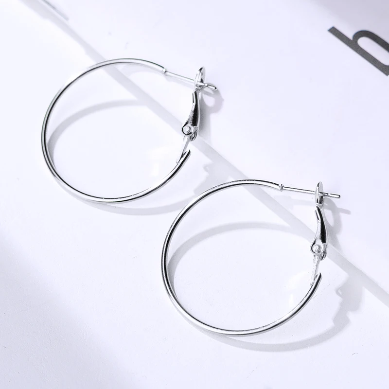 10 шт./лот 30 мм DIY серьги для изготовления ювелирных изделий металлические круглые