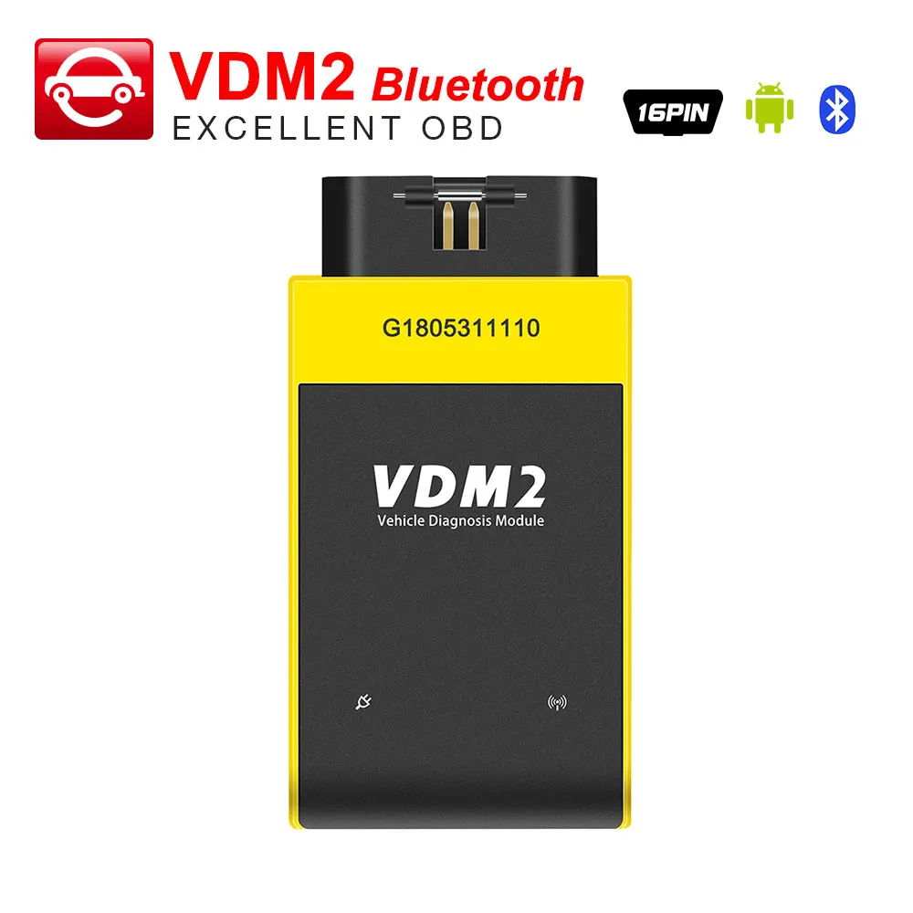 UCANDAS VDM2 Bluetooth полный системы Авто диагностический инструмент VDM 2 OBD2 код сканер для Android VDM II код ридер как VDM vpecker
