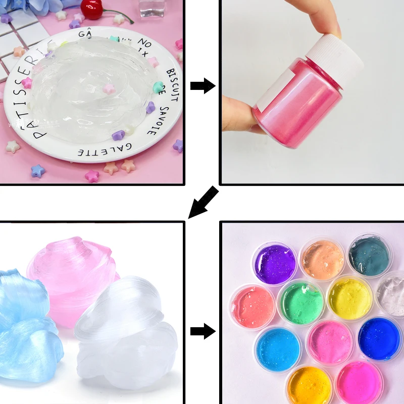 10 г слайм поставки Diy Искусство жемчуг блестящая пудра окрашивание пигмент