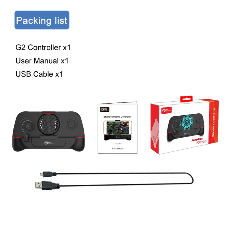 Игровой контроллер G2 Bluetooth для PUBG игровой джойстик с охлаждающим вентилятором IOS