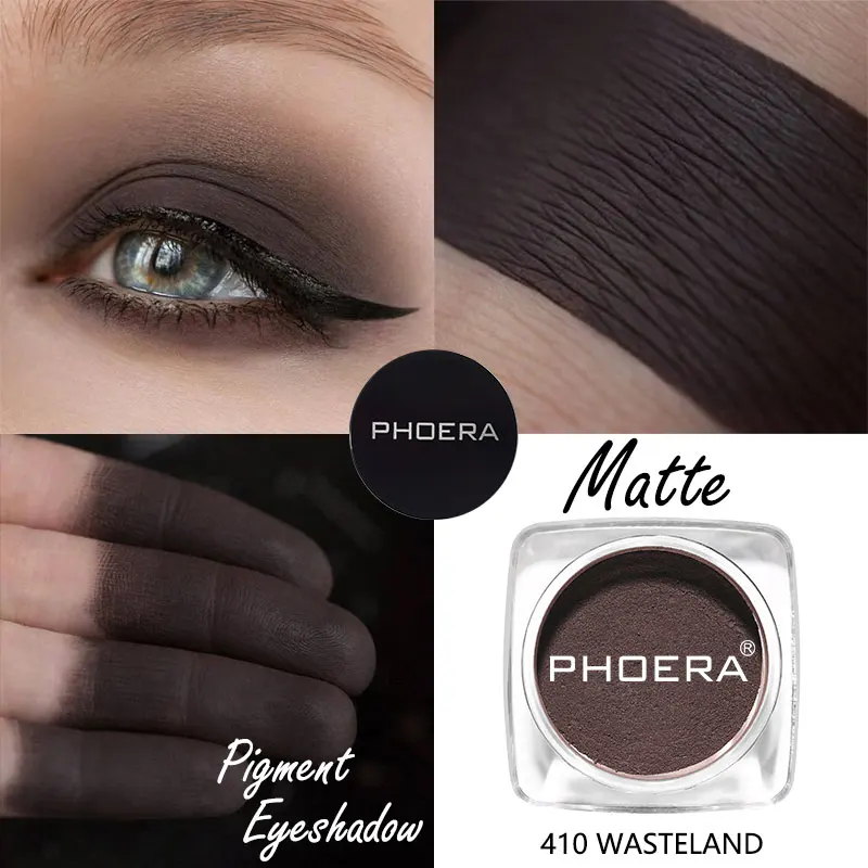 410 Wasteland PHOERA, 12 цветов, матовые тени для век, пудра, пигмент, макияж, телесный, стойкие, яркие тени для век, макияж, водостойкие, для зимы, TSLM2 - Цвет: 410 Wasteland