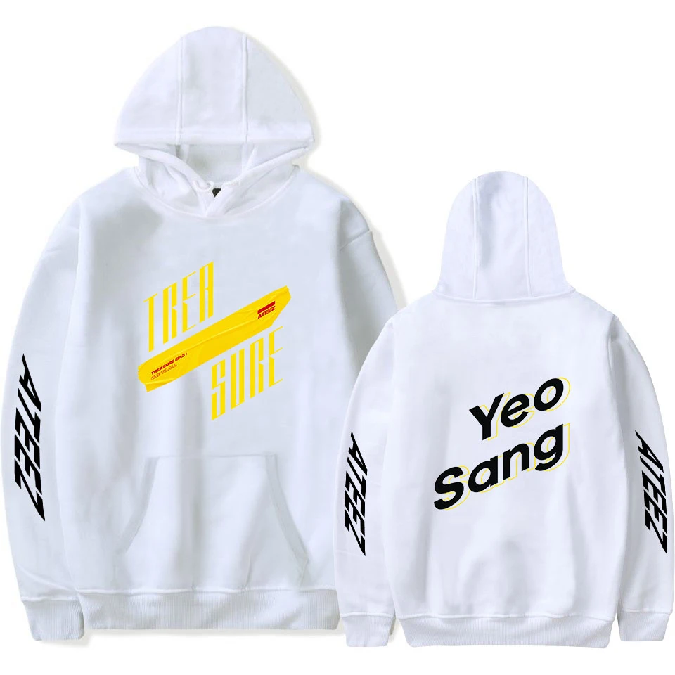 

2020 Autumn New Fashion Couple Hooded Sweatshirt ATEEZ Hoodie Sun Sports Hoodie Pullover Top Print White New Hot Xxs-4xl Female