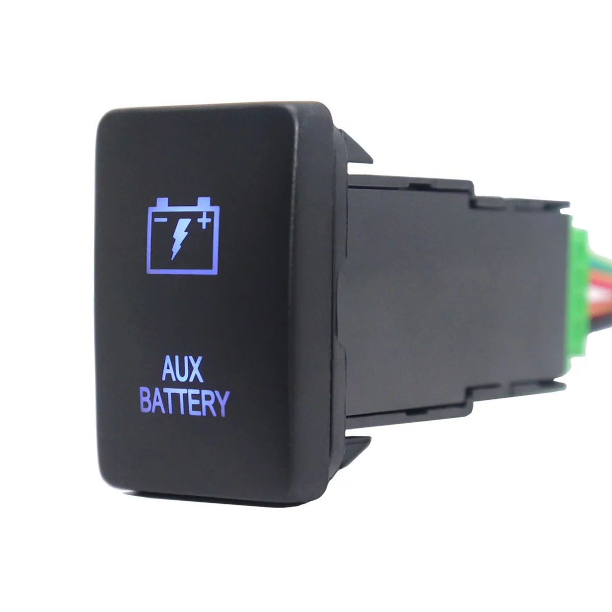 Лазер Aux кнопочный переключатель 3 А 12 В синий светодиод соединительный провод