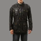 Мужская Длинная кожаная куртка, повседневная куртка из натуральной овечьей кожи, большие размеры США, 0909