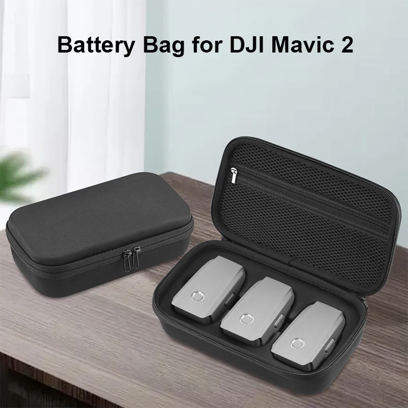 

3Pcs Batteies Storage Bag Handbag for DJI Mavic 2 Pro Zoom Drone Battery Protable Carrying Case Shockproof Protective Accessory