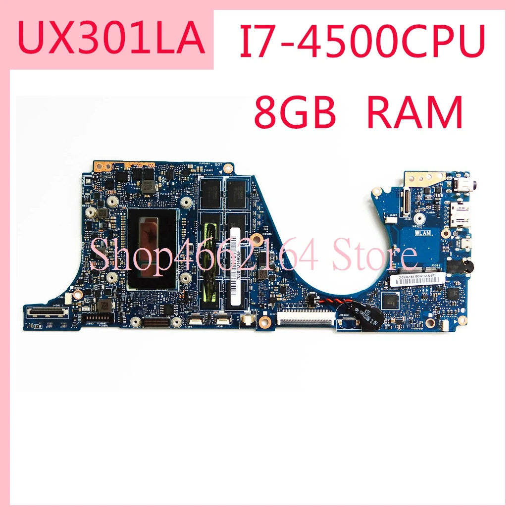 UX301LA материнская плата I7 4500CPU 8 Гб RAM для ASUS UX301 UX301L U301LA ноутбука UX301LA|Компьютерные
