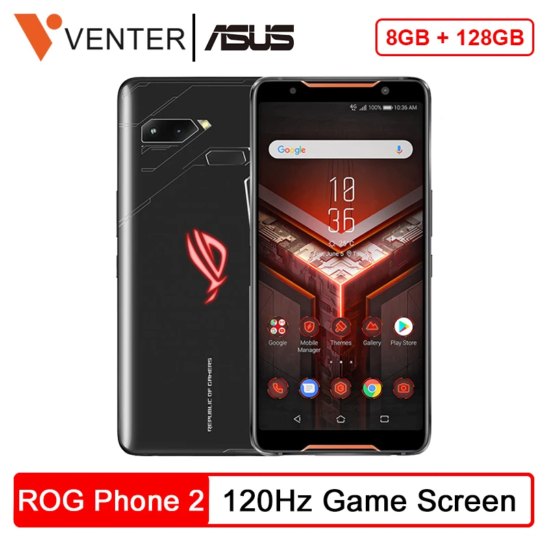 Asus ROG Phone II ZS660KL мобильный телефон 6 59 &quot128 ГБ/512 ГБ Snapdragon 855 Plus 6000 мАч 48MP Android 9 Google Play