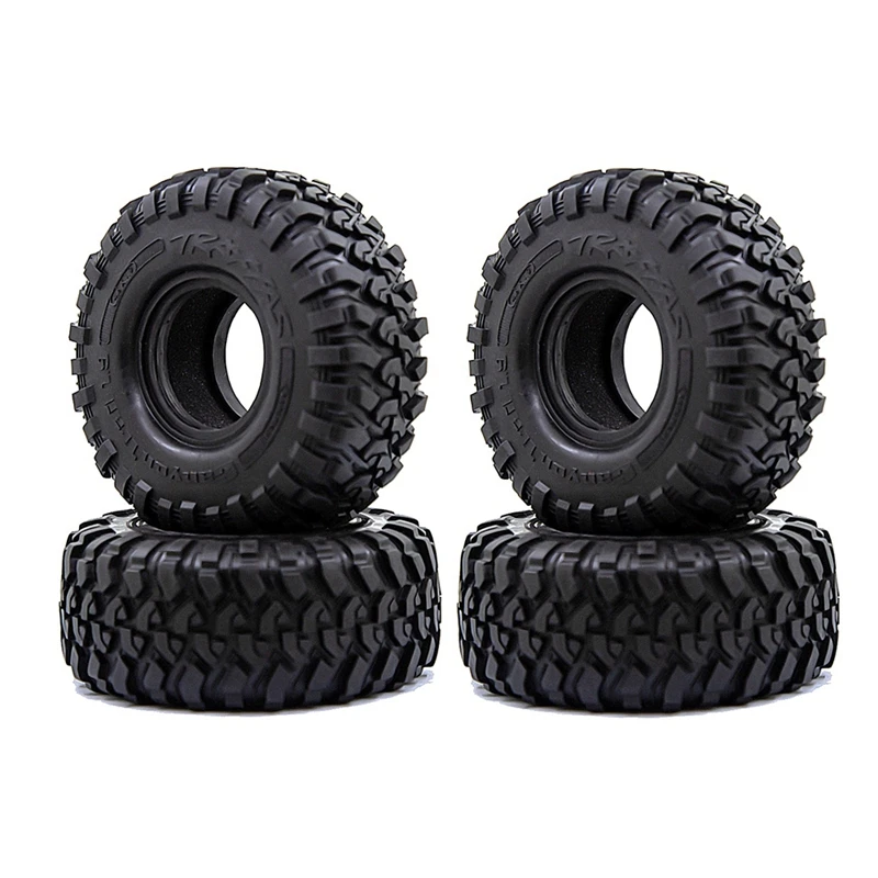 

4PCS 118MM 1.9 Rubber Tires Tyres Wheel for 1/10 RC Crawler Car Axial SCX10 90046 AXI03007 Traxxas TRX4 D90 Tamiya CC01