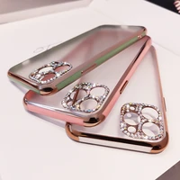 mobile phone case lens for iphone11 electroplating transparent silicone soft edge for iphone11pro camera frosted protective
