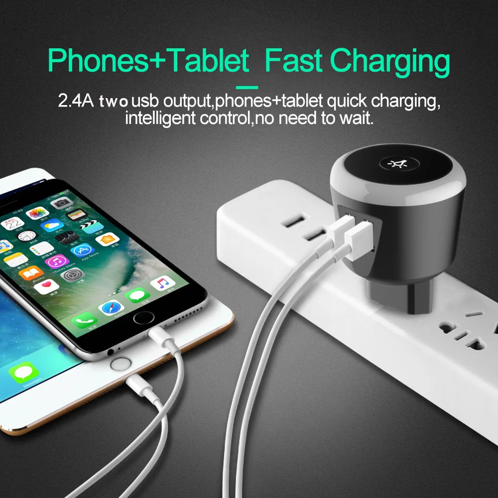 PHOMAX USB зарядное устройство умный светодиодный быстрое для телефона iPhone X Xs 8 iPad