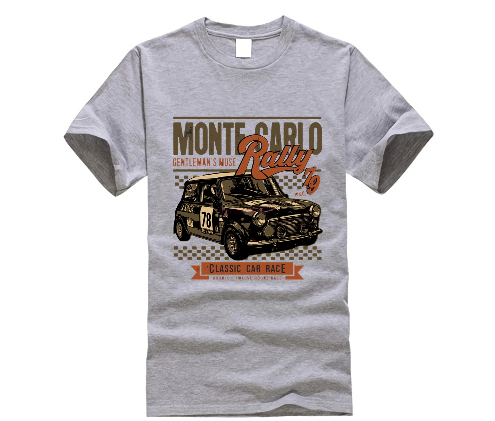 Мужская футболка с принтом в виде забавного автомобиля Monte Carlo Rally Купера для