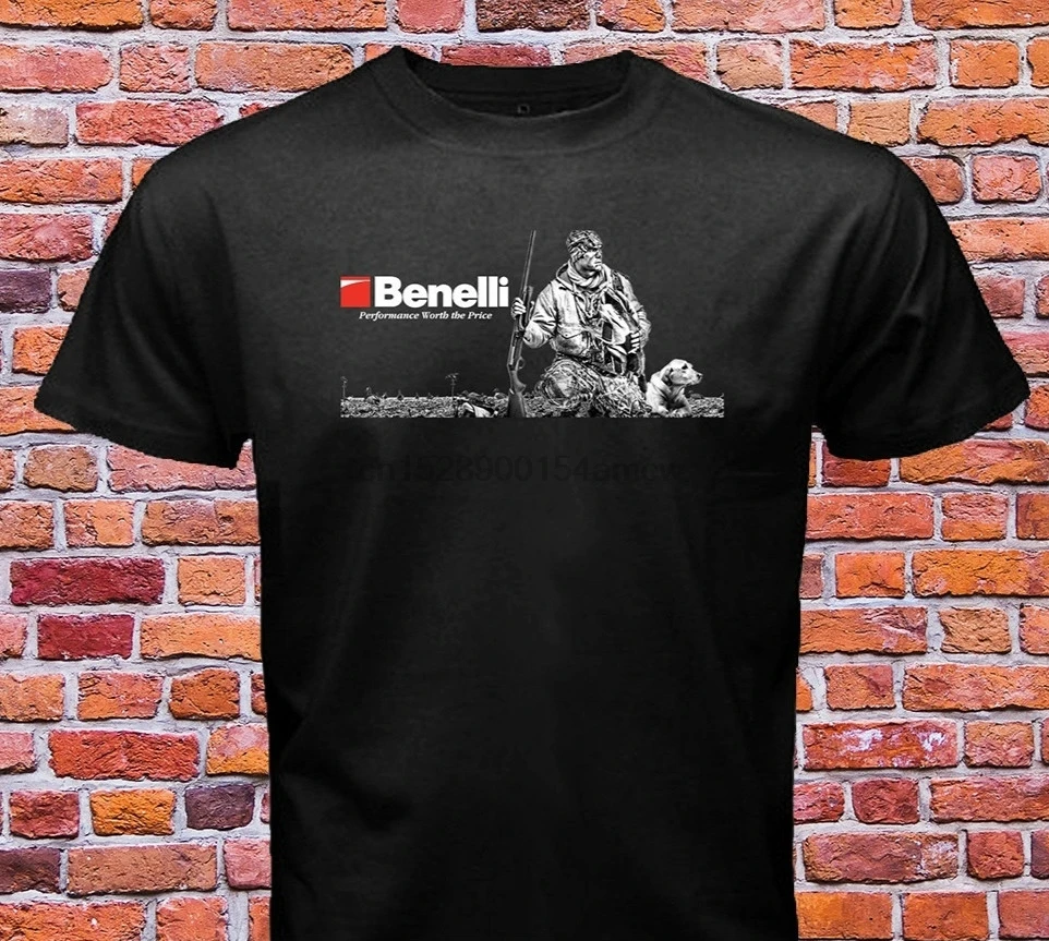 Мужская футболка Benelli Shotguns с логотипом черные топы принтом размер S 4xl новинка для