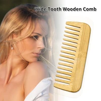 natural bamboo hair comb wide tooth wholesale anti static hair scalp hair care healthy bamboo comb for women men