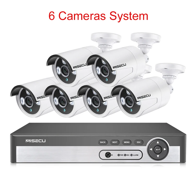 8CH NVR AND 6PCS CAM MISECU 8CH NVR 1080P 2MP IP сеть POE аудио запись наружная Водонепроницаемая камера видеонаблюдения системы безопасности домашний комплект видеонаблюдения - Цвет: 8CH NVR AND 6PCS CAM