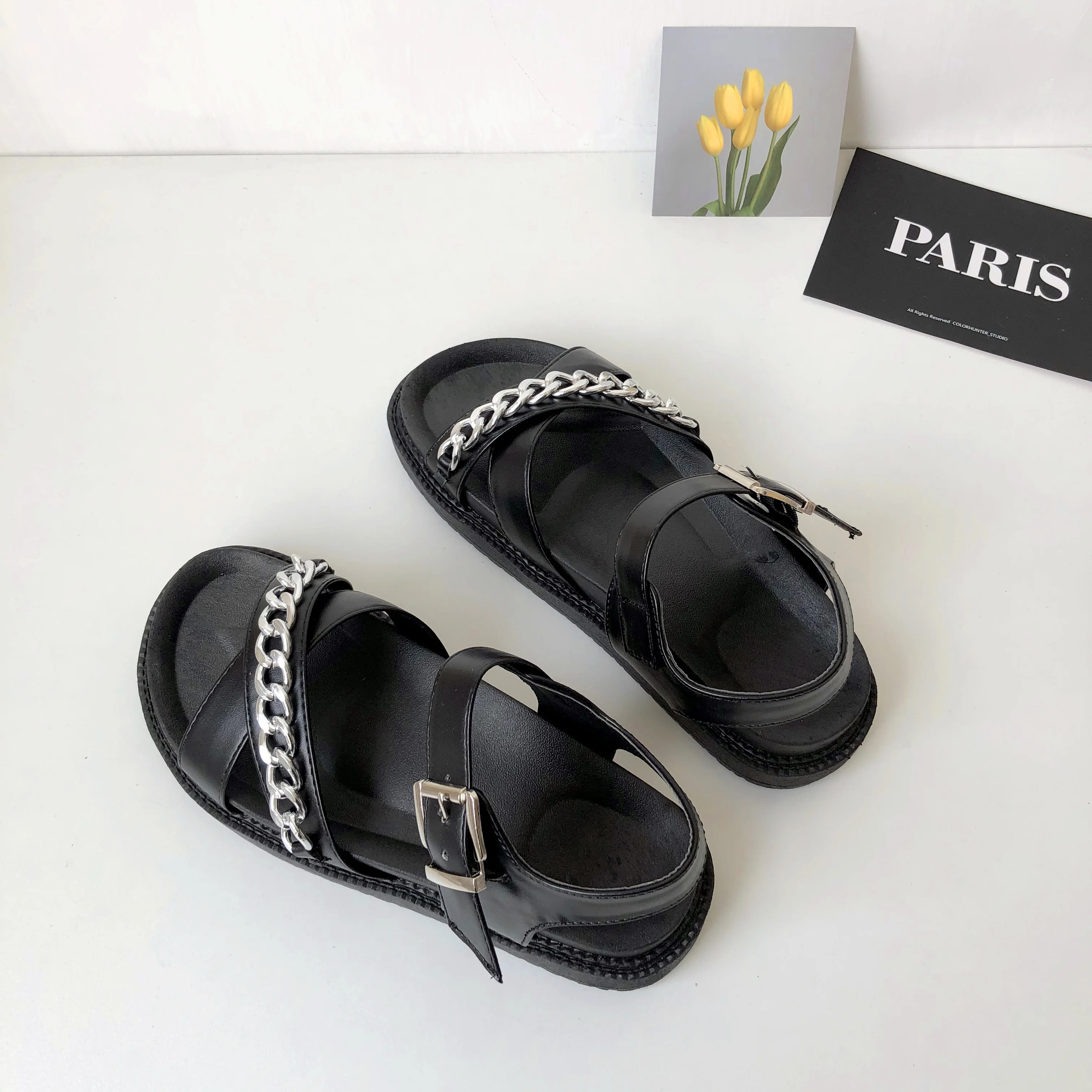

Comfort Shoes for Women Female Sandal Clear Heels All-Match 2021 Summer Girls Beige Retro Fashion Low New Clogs Gladiator Sweet