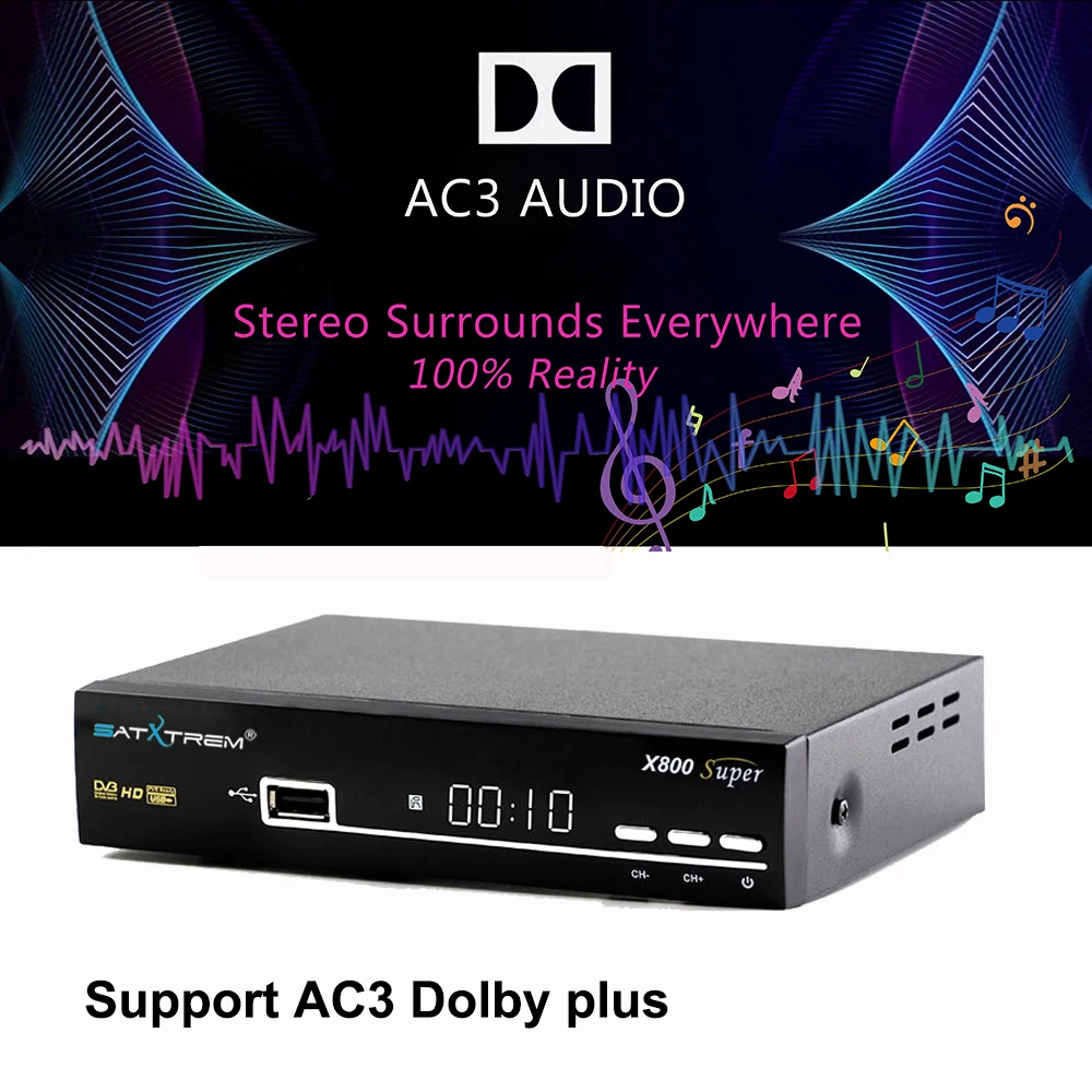 SATXTREM X800 супер DVB-S2 спутниковый ресивер с 8 линиями Cccam сервер 1 год Цифровой 1080P HD ТВ тюнер Встроенный Wifi приемник