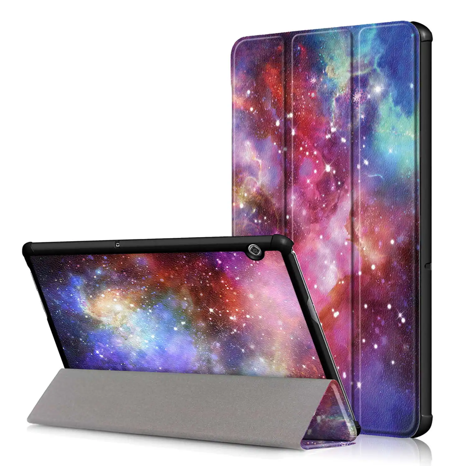 

New For Huawei Mediapad T5 flat case, magnetic bracket, three-fold protective cover, flip cover suitable for Huawei t5-10 inches