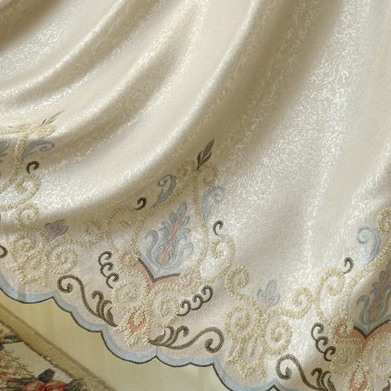 European-style Curtains Gold Crown Embroidered for Living Room Bedroom Tulle Valance Custom | Дом и сад
