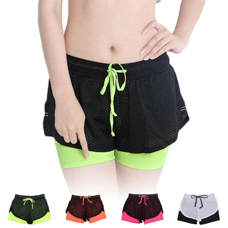 Женские шорты для йоги фитнеса леггинсы бега тренажерного зала спортивные брюки