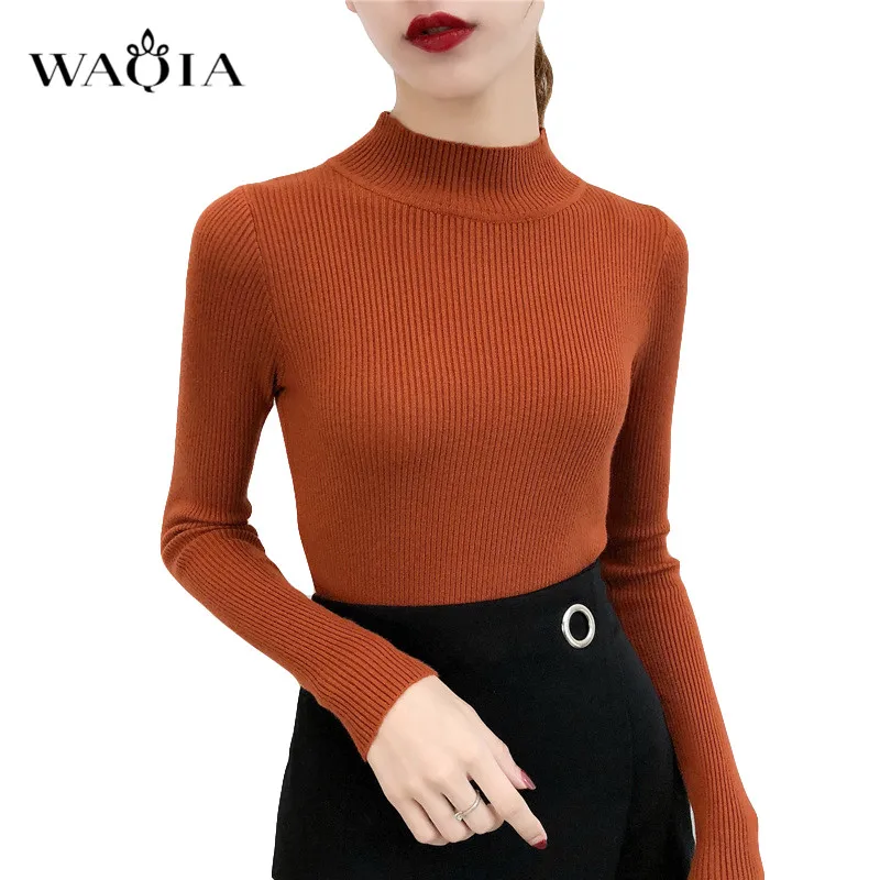 New Women's Turtleneck Sweater Women Kniited Sweaters Winter 2019 Autumn Pullover Jumper Truien Dames Slim Fit | Женская одежда