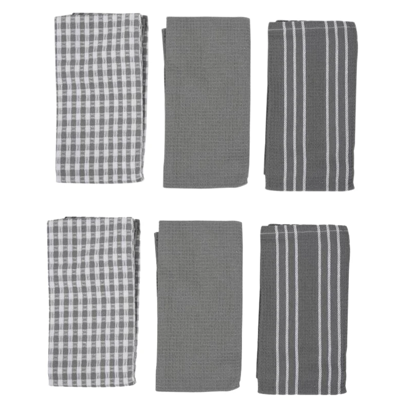 

6Pcs Kitchen Towels,The Best Tea Towels,Dish Cloth,Absorbent and Lint-Free,Machine Washable,18 X 25 Inch